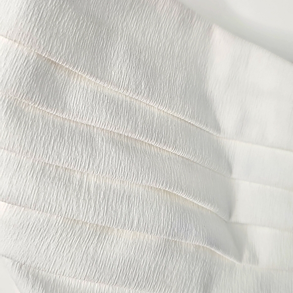 Zara Strapless White Bodycon Stretchy Midi Dress w Pleated Sweetheart Bustline - Picture 6 of 13